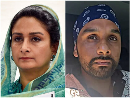 Shiromani Akali Dal (SAD) MP Harsimrat Kaur Badal with others stage a dharna over the rele