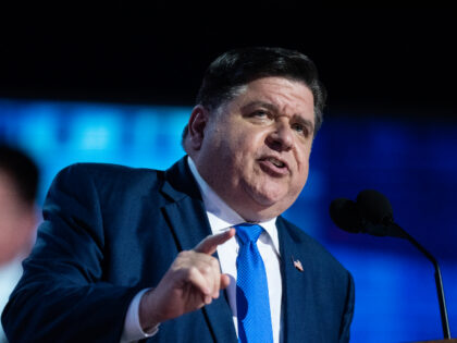 Illinois Gov. JB Pritzker speaks on the second night of the Democratic National Convention