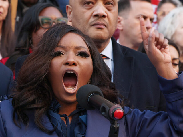 U.S. Rep. Jasmine Crockett (D-TX) speaks during the We Choose To Fight: Nobody Elected Elo