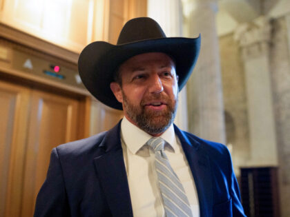 Senator Markwayne Mullin, a Republican from Oklahoma, speaks to members of the media durin