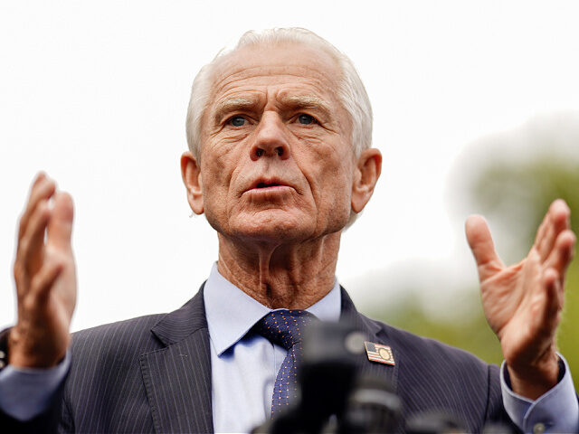 May2025-Peter-Navarro-senior-counselor-trade-manufacturing-getty Peter Navarro, White House senior counselor for trade and manufacturing, speaks to members