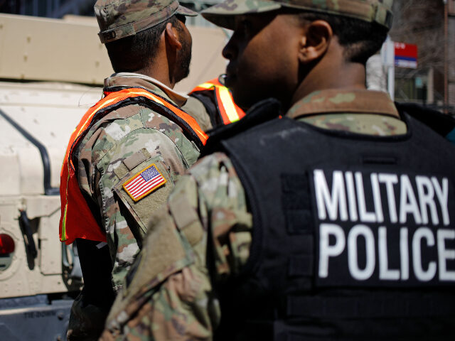 Military Police Military Police patrol during the March For Our Lives anti-gun rally in Washington, DC, on