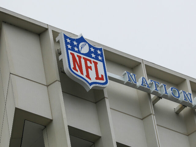The NFL network headquarters building with an NFL shield logo displayed, January 04, 2023,