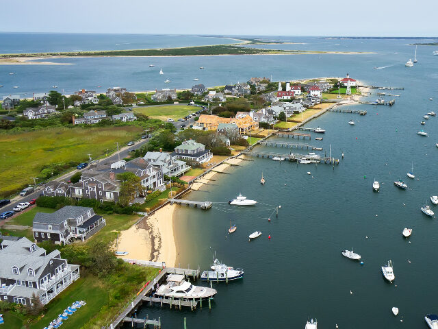 Nantucket Kite aerial of Brant Point and harbor and Coatue, Nantucket, MA. (J. Greg Hinson, MD via G
