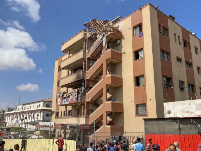 Nasser Hospital Gaza (AFP via Getty) Palestinians gather outside Nasser hospital in Khan Yunis in the southern Gaza Strip on Au