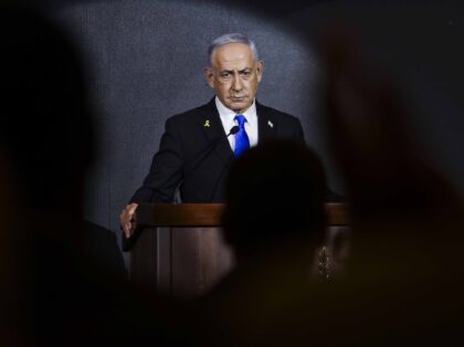 Israeli Prime Minister Benjamin Netanyahu attends the U.S. Independence Day reception, kno