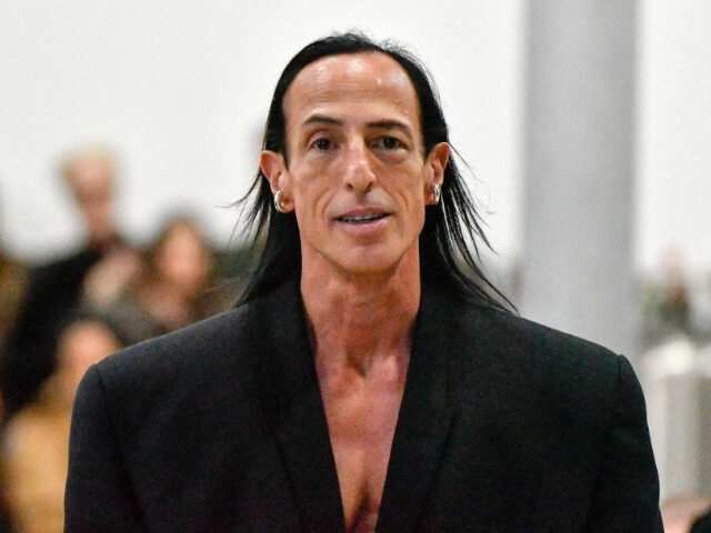 PARIS, FRANCE - FEBRUARY 27: Fashion designer Rick Owens walks the runway during the Rick
