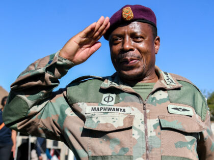 Lieutenant General Rudzani Maphwanya in Mzinyathi on June 07, 2022 in Durban, South Africa