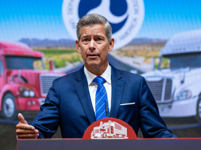 Sean Duffy, Truckers Sean Duffy, US secretary of transportation, speaks during a news conference in Washington,