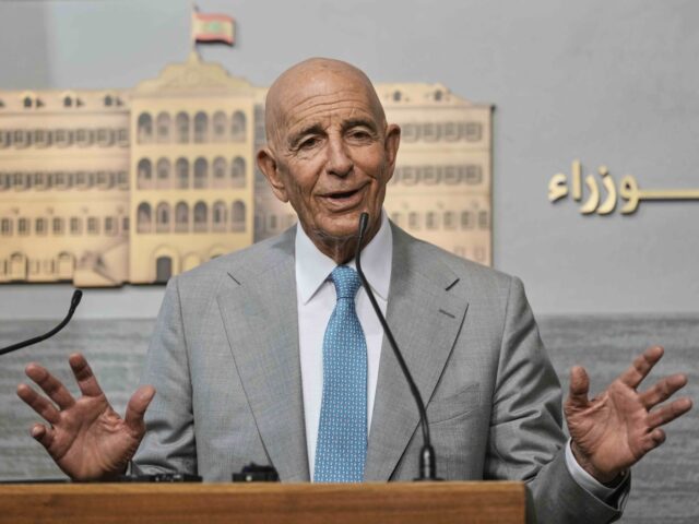 Tom Barrack (Bilal Hussein / Associated Press) U.S. Ambassador to Turkey and Special Envoy to Syria Tom Barrack speaks during a press con