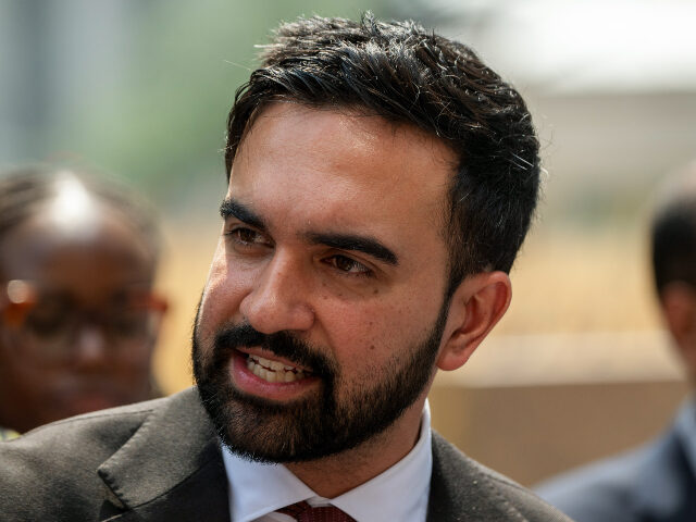 Zohran Mamdani, New York City mayoral candidate, during a news conference outside the Jaco