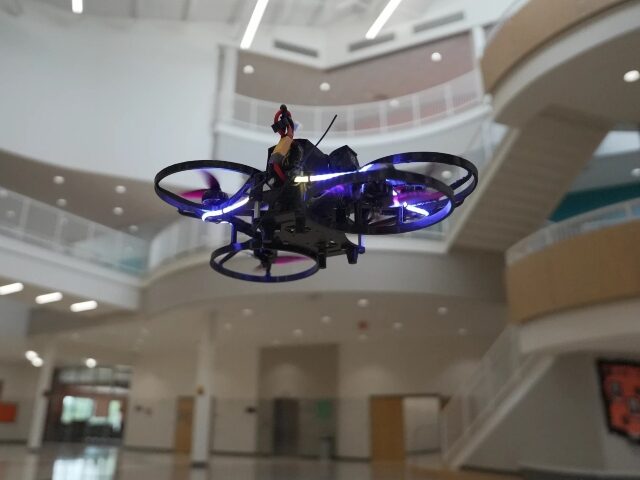 campus guardian angel drone in a school