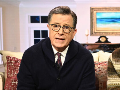 NEW YORK CITY - FEBRUARY 17: The Late Show with Stephen Colbert and guest John Oliver duri