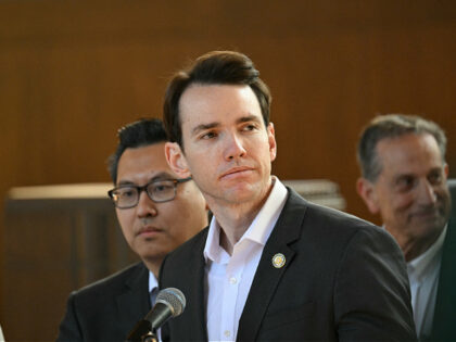 US Rep. Kevin Kiley (R-CA) speaks during a press conference at Union Station in downtown L