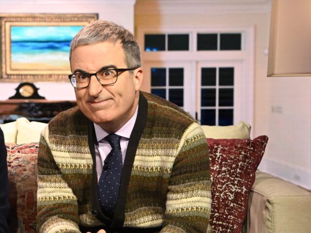 NEW YORK CITY - FEBRUARY 17: The Late Show with Stephen Colbert and guest John Oliver duri