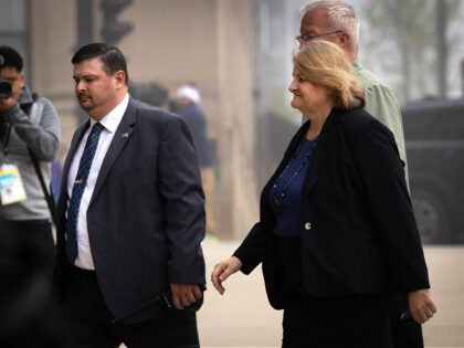 MILWAUKEE, WISCONSIN - MAY 15: Milwaukee County Circuit Judge Hannah Dugan walks into the