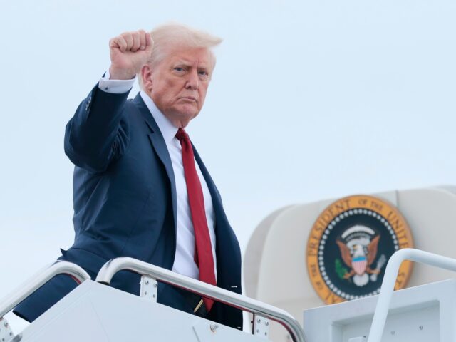 trump victorious JOINT BASE ANDREWS, MARYLAND - AUGUST 01: U.S. President Donald Trump boards Air Force One