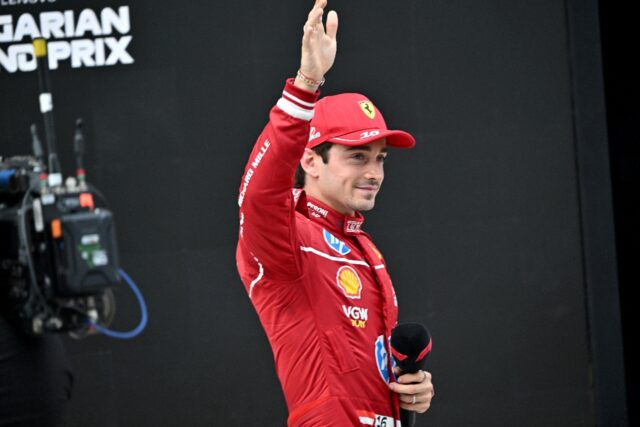 Ferrari's Monegasque driver Charles Leclerc claimed his first in Budapest and the 27t