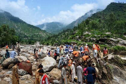 Flash floods triggered by heavy monsoon rains across northern Pakistan have killed hundred