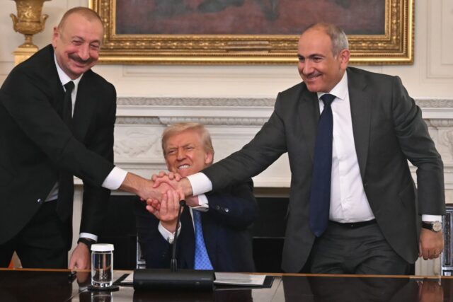 President Trump meets with leaders of Armenia and Azerbaijan The two former Soviet republics sign a peace deal in Washington to put an end to a decades
