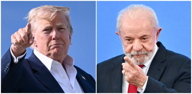 In ordering tariffs on many Brazilian products, US President Donald Trump (left) criticize