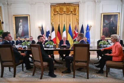 US President Donald Trump hosted Ukrainian counterpart Volodymyr Zelensky and European lea