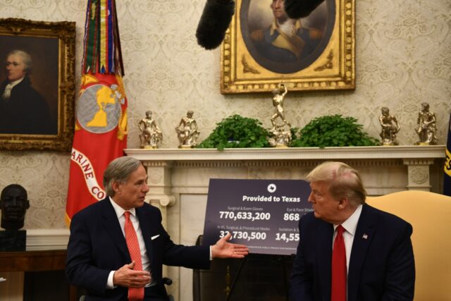 US President Donald Trump has reportedly been pressuring Texas Governor Greg Abbott to eke