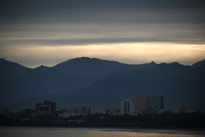 A view of downtown Anchorage, Alaska at sunrise -- the site of the US-Russia summit, a US
