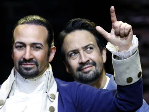 Lin-Manuel Miranda attends his 'Hamilton' wax figure ceremony