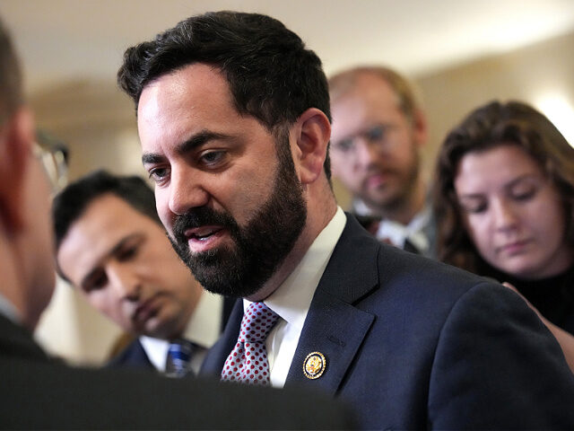WASHINGTON, DC - MAY 15: U.S. Rep. Mike Lawler (R-NY) speaks to reporters as he arrives fo