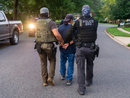 ERO officers apprehend a criminal alien target in northern Virginia during a Cross Check o