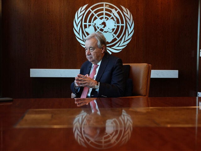 9-19-25-united-nations-Secretary-General-Antonio-Guterres-getty UN Secretary-General Antonio Guterres speaks during an AFP interview ahead of the 80th ses