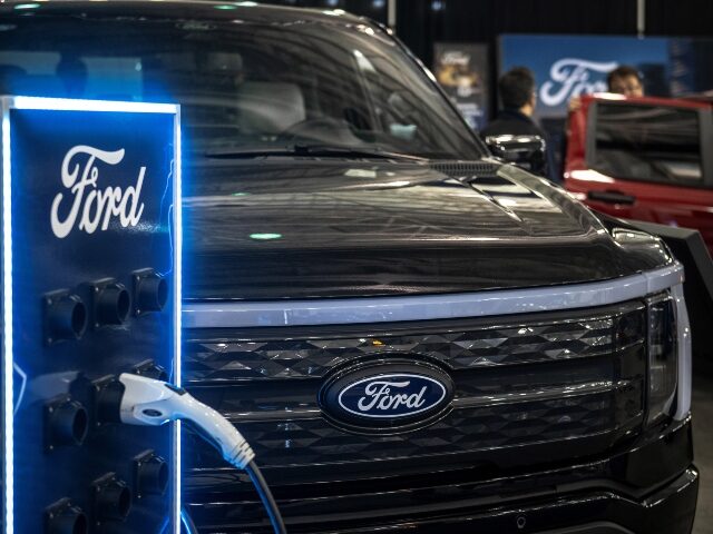 A Ford EV charging