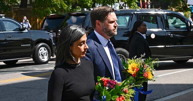 Leftist Protesters Shout at JD Vance as He Pays His Respects at the Site of the Catholic School Shooting