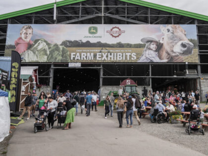 People visit the Alaska State Fair in Palmer, Alaska, United States on August 23, 2025. Th