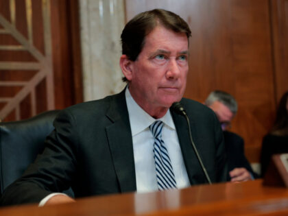 Subcommittee Chairman Sen. Bill Hagerty (R-TN) listens as U.S. Treasury Secretary Scott Be