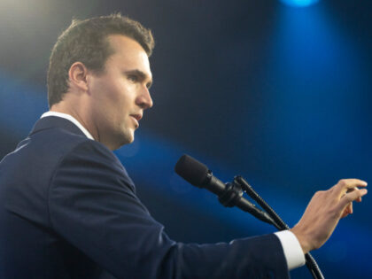 Turning Point USA executive director Charlie Kirk speaks during Turning Point USA's A