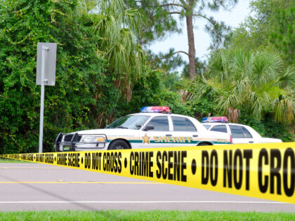 Crime scene park, wooded area