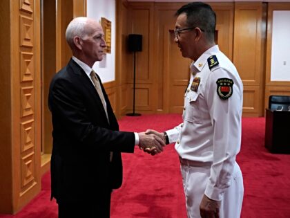 US Representative Adam Smith (L), Democratic ranking member of the House Armed Services Co