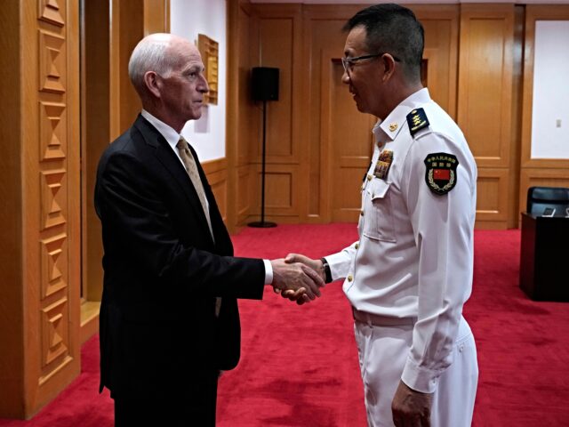 US Representative Adam Smith (L), Democratic ranking member of the House Armed Services Co