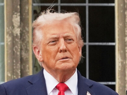 President Donald Trump, first lady Melania Trump along with Britain's Prime Minister