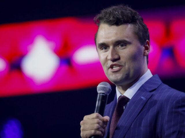 Charlie Kirk, founder and executive director of Turning Point USA, speaks at the Turning P