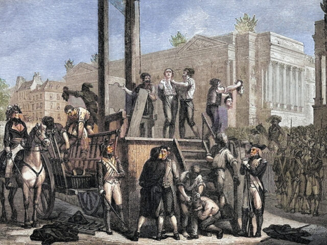 Execution of French Jacobin Robespierre Maximilien de Robespierre French lawyer and politician. (Getty Images)