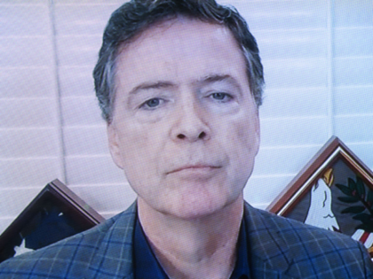 James Comey, former director of the Federal Bureau of Investigation (FBI), testifies via v
