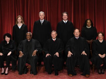 Justices of the US Supreme Court pose for their official photo at the Supreme Court in Was