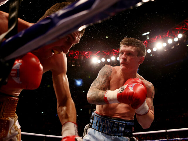 MANCHESTER, ENGLAND - NOVEMBER 24: Ricky Hatton of Great Britain in action with Vyacheslav