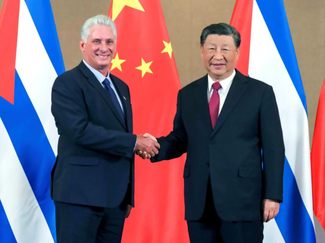 GettyImages-1622967376 Chinese President Xi Jinping meets with Cuban President Miguel Diaz-Canel on the sidelines
