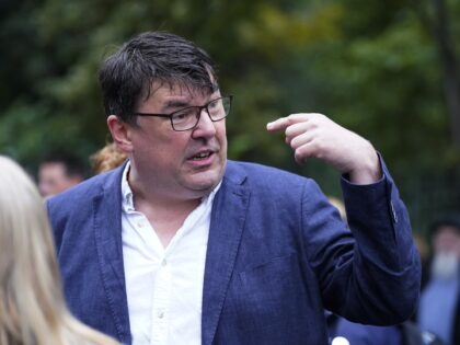 Writer Graham Linehan at a Let Women speak event at Merrion Square in Dublin. Picture date