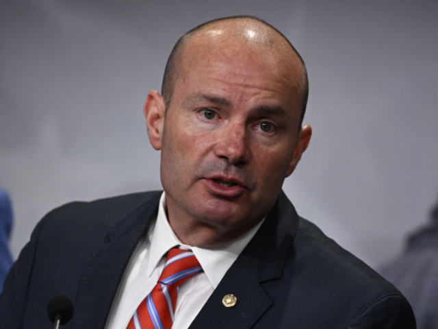 GettyImages-2170693423 WASHINGTON DC, UNITED STATES - SEPTEMBER 11: United States Senator Mike Lee speaks address