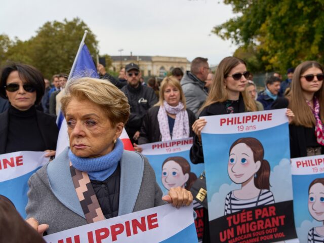 PARIS, FRANCE - SEPTEMBER 29: Women carry placards with the image of Philippine on Septemb